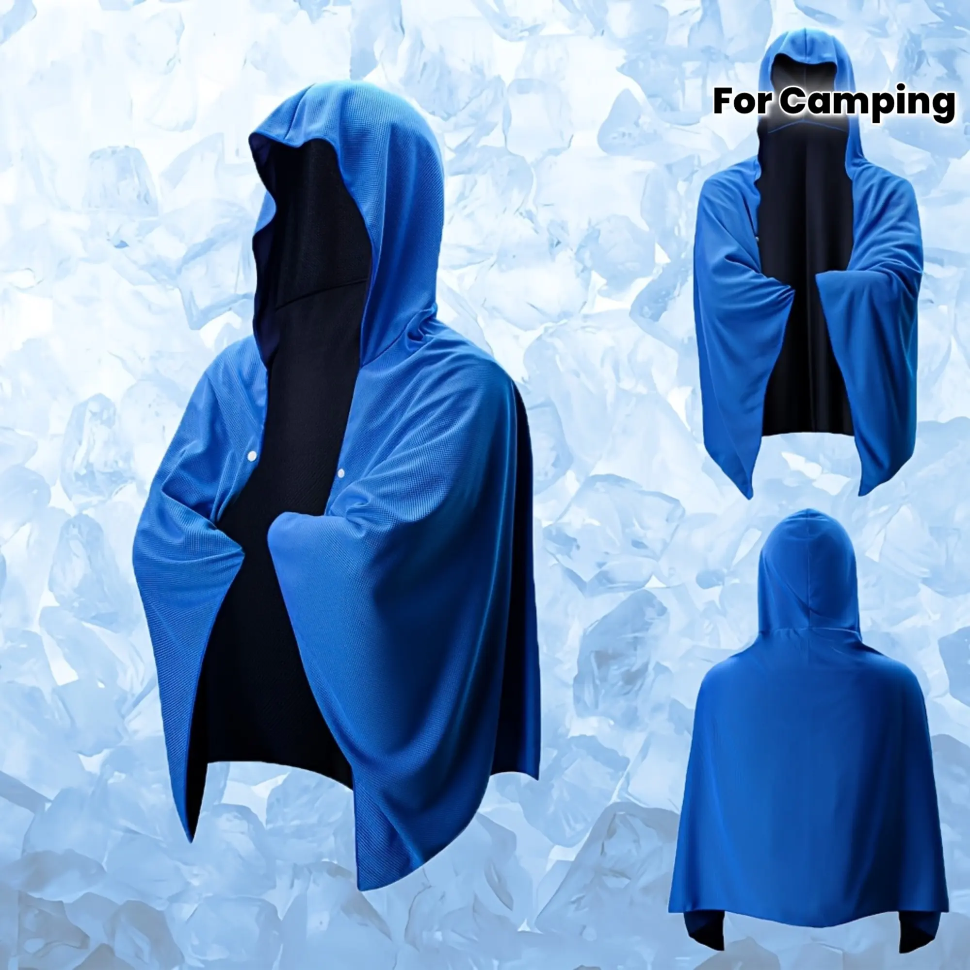 1/2Pcs Oversized Quick Dry Hooded Towel Poncho, Cooling Sun Protection Cape, Super Absorbent Fast Drying Beach Bath Towel, Breathable Cooling Hoodie Shawl, Unisex Summer Cape for Swimming Surfing Camping Outdoor Activities