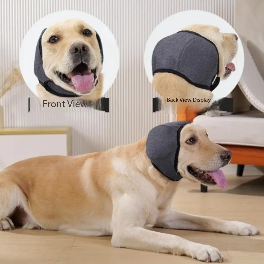 1PC dog calming hat, anti anxiety noise cancelling pet head cover, used for noise reduction, for thunder and fireworks, waterproof swimming mask, used for stress relief, suitable for small and medium-sized dogs with anxiety and fear
