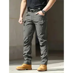 Men's Outdoor Cargo Pants, New/Autumn Style, Multi-Pocket, Wear-Resistant, Tear-Resistant, Work Pants, Stretch Pants, Sweatpants, Suitable Hiking, Camping, Cycling, Fishing, and Mountaineering