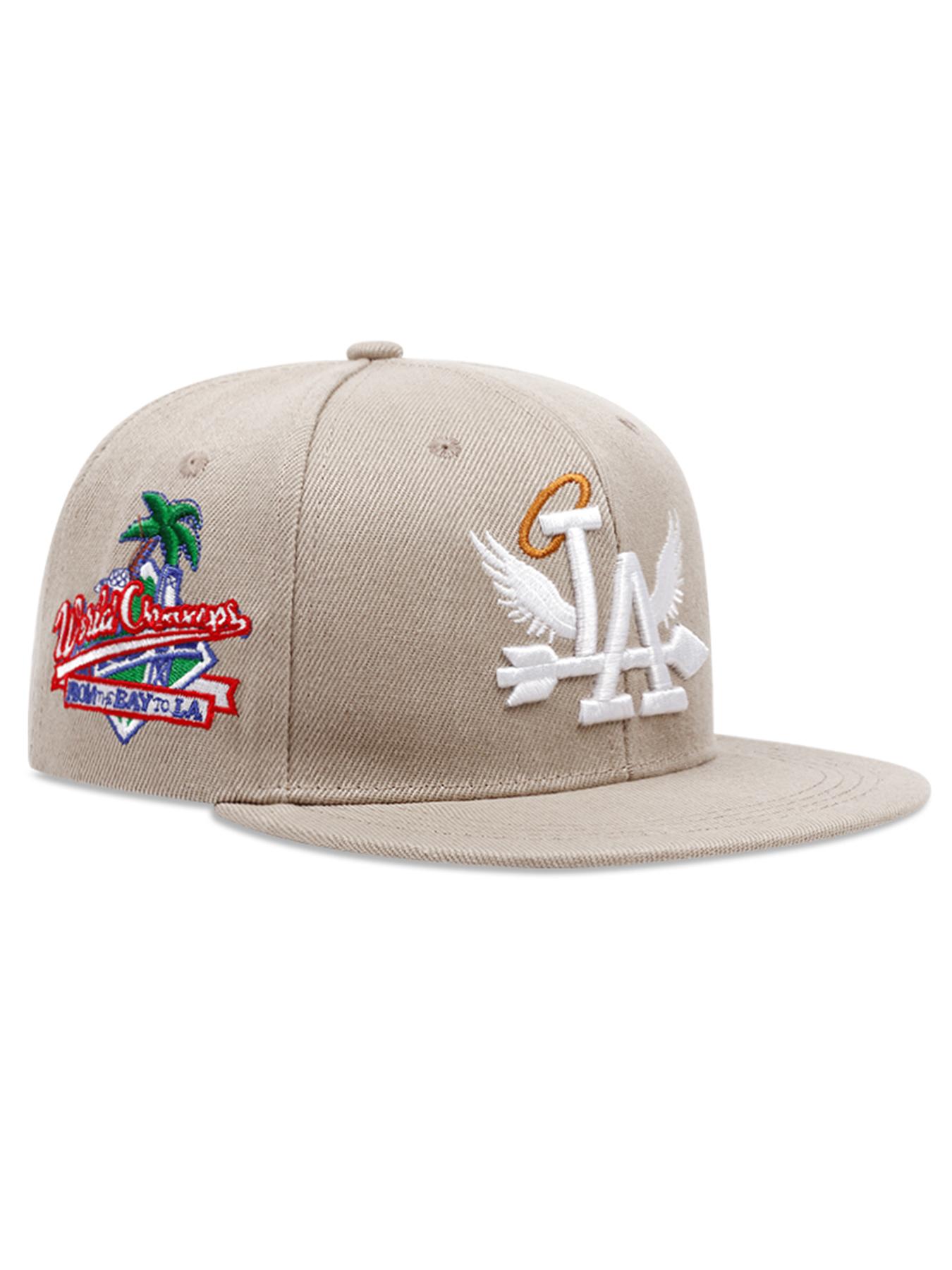 2026 Personalized New LA Wings Side Coconut Tree Embroidery, Custom Embroidered Hat, Trendy Street Hip Hop Hat Outdoor Sunshade Hat Baseball Hat Adjustable Flat Edge Hat Suitable for Men and Women Adjustable Snapback Cap