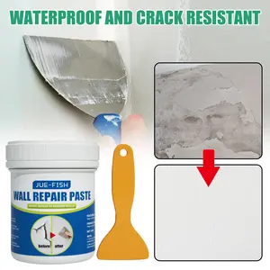 JUE-FISH 100g Wall Repair Paste with Scraper, Professional Spackle Wall Mending Agent for Cracks, Holes, Graffiti, and Scratches, Quick Dry Renter-Friendly Wall Patch Cream for Home Restoration
