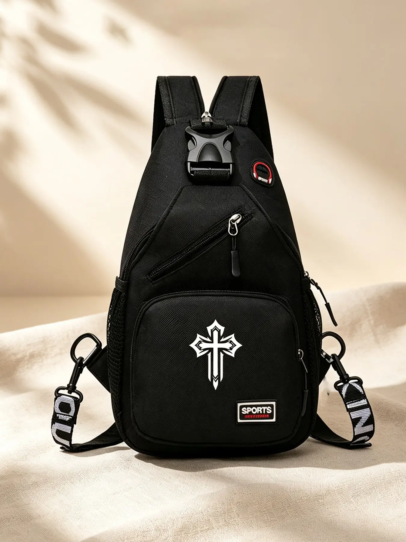 Crossbody Bag for Men, New Style Small Crossbody Backpack, Shoulder Bag, Chest Bag, Dark Theme, Trendy and Fashionable, Multifunctional Bag