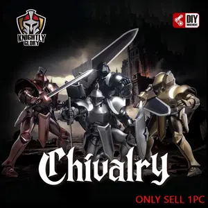 Medieval Knight Model, Vintage Spray Paint, /gold//silver, Assemble Yourself, Jointed Action Figure, Halloween/birthday Gift, Collectible Action Figure