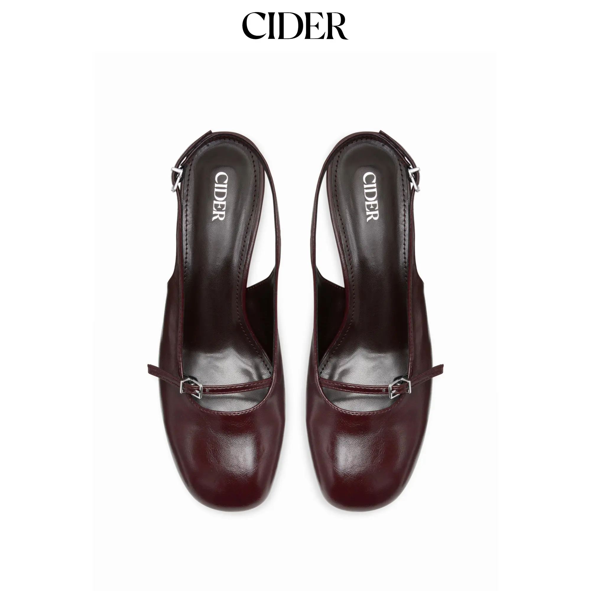 Cider BUCKLE SLINGBACK CHUNKY HEELS