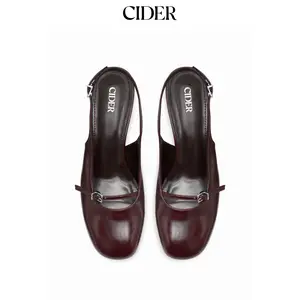 Cider BUCKLE SLINGBACK CHUNKY HEELS