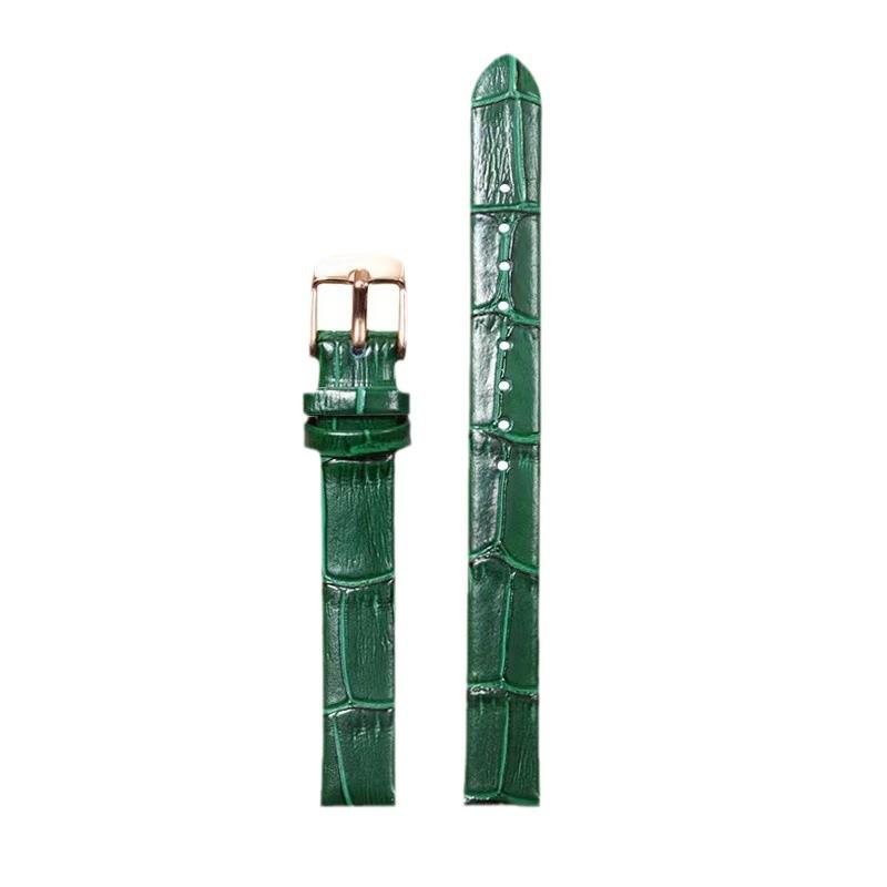 Double-sided top-grain cowhide leather strap, bamboo pattern watch strap, leather watch strap accessories, calfskin