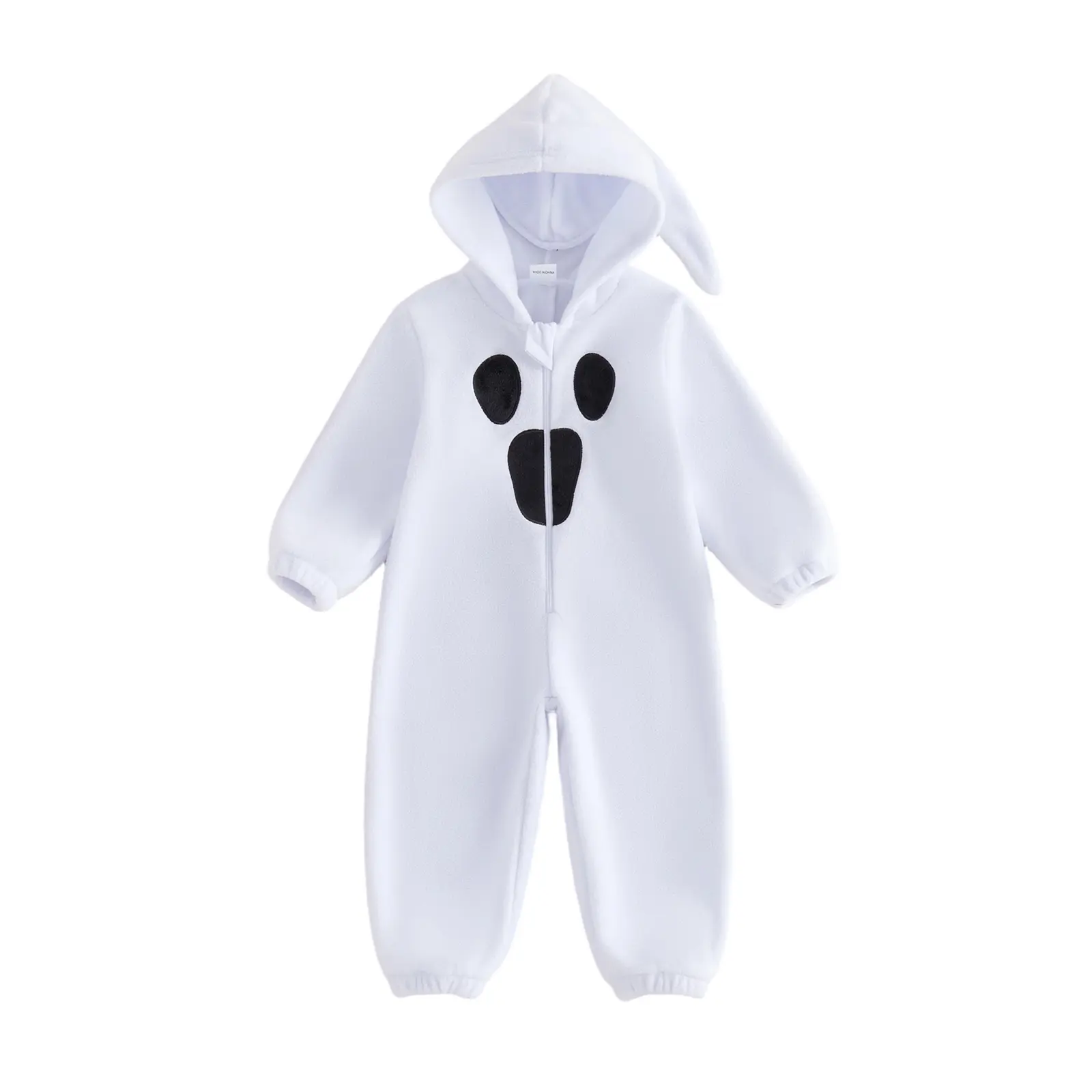 Newborn Baby Girl Boy Halloween Outfit Ghost Costume White Romper Jumpsuit Hooded hat
