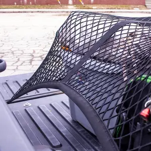 Highly Elastic Cargo Net, Simple Truck Bed Cargo Mesh Organizer, Fits 5ft-6ft Trucks, 4'x4' to 7'x7', Single Layer