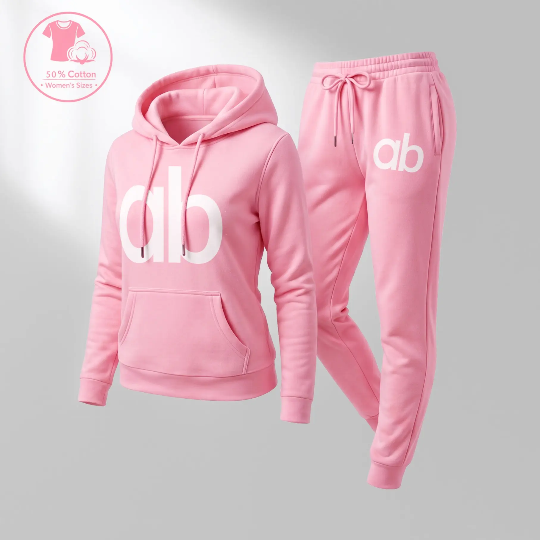 Women’s Graphic Hoodie and Sweatpants Set, Casual Pullover Hoodie with Matching Jogger Pants, Soft Two Piece Tracksuit Outfit for Women, Relaxed Fit Lounge Wear, Streetwear, Travel and Daily Fashion