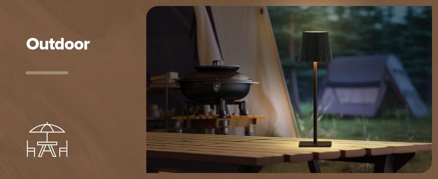 ( Black)Cordless Table Lamp LED Desk lamp,5000mAh Rechargeable Touch Night Light Wireless Minimalist Design for/Restaurant/Bedroom/Bars/Outdoor Party/Camping/Coffee Shop