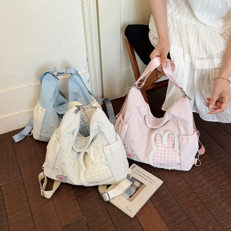 College Style Large Capacity Tote Bag for Women, Y2K Commuter Shoulder & Messenger Bag, Versatile Convertible Backpack & Leisure Handbag, Minimalist School Work Travel Everyday Carry Purse, Lightweight Durable Fashion Accessory, Chic Daily Use Bag for Sho