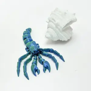 Articulated Hermit Crab 3D Printed Toy | Movable Joints, Desk Decor, Creative Gift for Him & Her | Fun & Unique Ornament