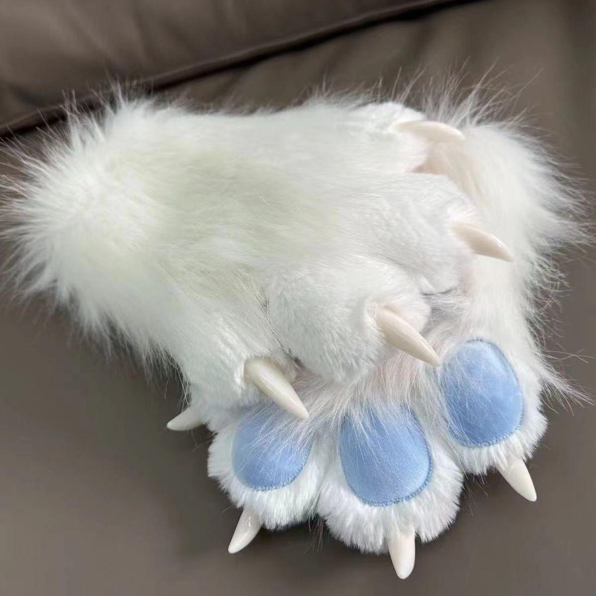 Kig Fursuit Kigurumi Furry Animal Claws Nails Gloves Cosplay Costume Pink Wearable Furry Animal Paws Halloween Accessories Props