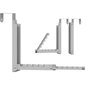 Over The Door Hanger Clothes Drying Rack, Foldable Over The Door Organizer Hooks with 10 Ridges,Portable Hanging Door Coat Towels Storage Rack for Small Space Laundry Room Bathroom Closets
