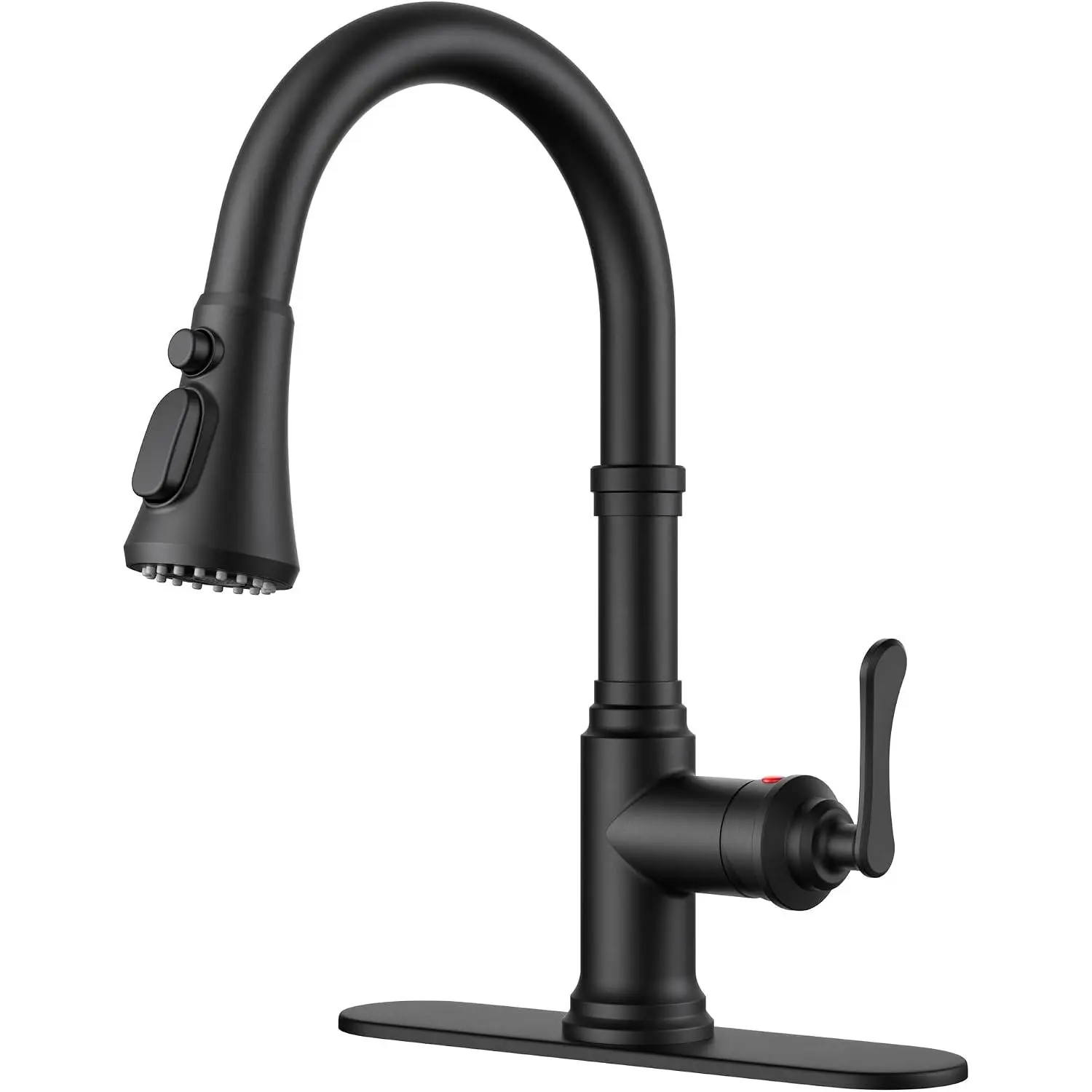 Antique Black Kitchen Faucets with Pull Down Sprayer, 3 in 1 Stainless Steel High Arc Single Handle Sink Faucet for  Camper Rv Bar, Fit for 1 or 3 Hole