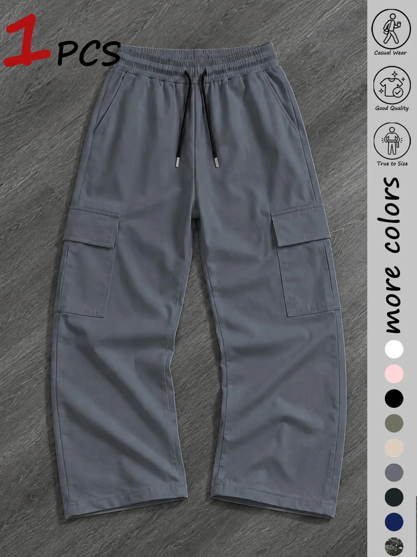 Men’s Waterproof Tactical Cargo Pants, Zip Multi Pockets, Regular Fit, Durable Fall Winter Work Trousers, Solid Tone, No Belt