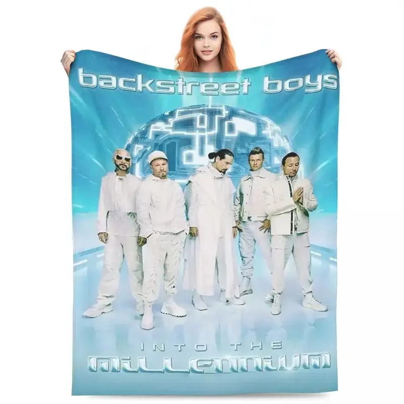 BSB Backstreet Boys Blanket Flannel Sofa Throw Blanket Warm Throw Blankets for Home Bedroom Office Throws Bedspread Quilt Ultra Soft Flannel Throw Blanket, All Weather Warm Light Cover for Bed, Couch, Travel Camping, Ideal Thoughtful Gift for Family Frien