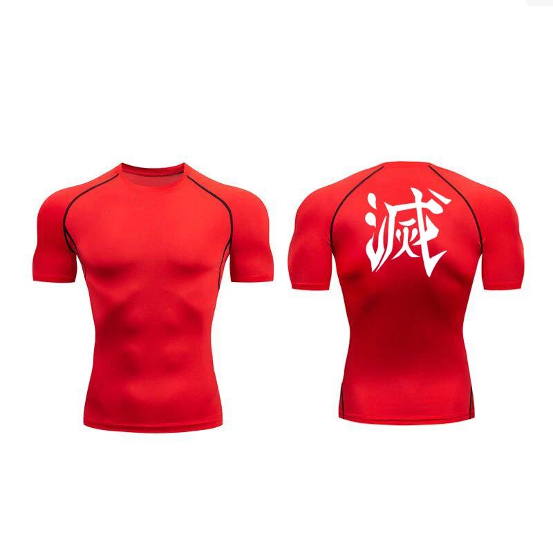 2026 Devil Killer Printed Men's Tight Shirt Fitness Underwear Short Sleeve Quick drying Sports T-shirt T-shirt Top