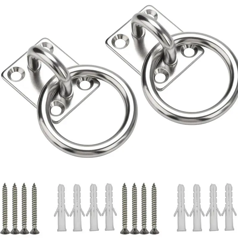 2-Pack Stainless Steel Load-Bearing Hooks, Ceiling Wall Sandbag Hangers, Rust-Resistant Metal Hooks, Home Fitness Accessories