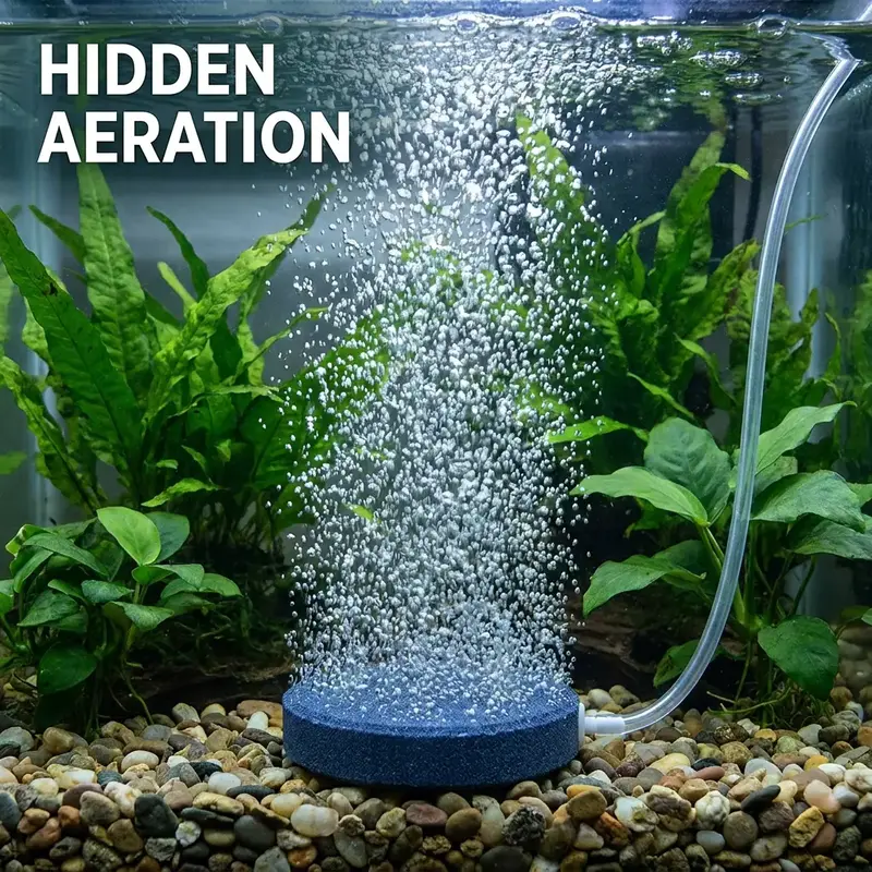 Aquarium Bubble Stone with Different Sizes, Fish Tank Aerator Plate, Oxygen Pump Disk, Air Stone for Aquariums, Water Pump Accessories, Aquarium Supplies