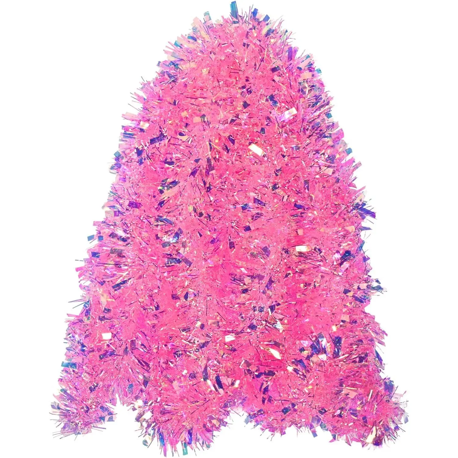 JXITON 20ft/6m  Christmas Tinsel Garland Iridescent Metallic Twisted  Garland with  for Chistmas Tree Fireplace  Decoration