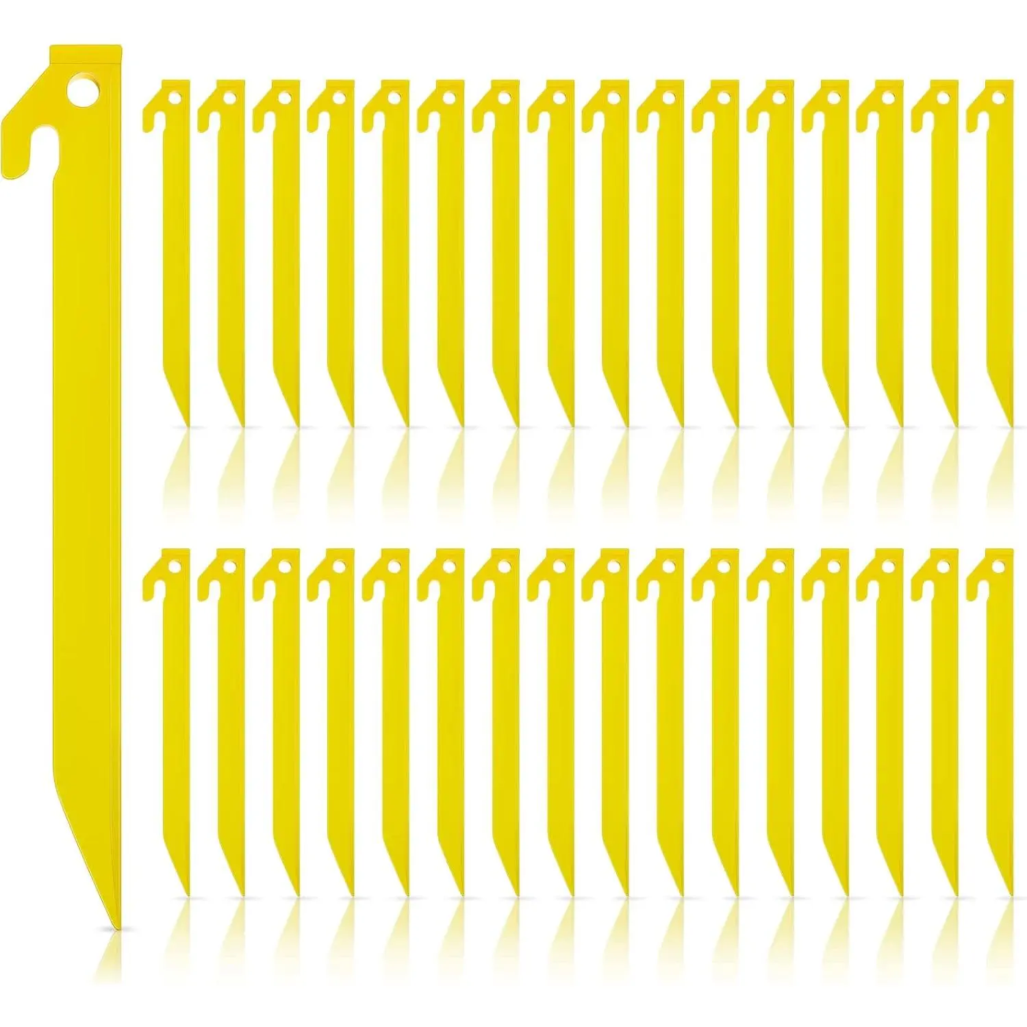 Plastic Tent Stakes 9 Inch Heavy Duty Camping Tent Pegs Bulk Spike Hook Plastic Stakes for Summer Beach Garden Decorations Camp Outdoor Lawn Tarp