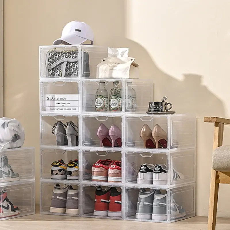 2026 high-end acrylic shoe box storage box AJ sneaker anti-oxidation shoe cabinet