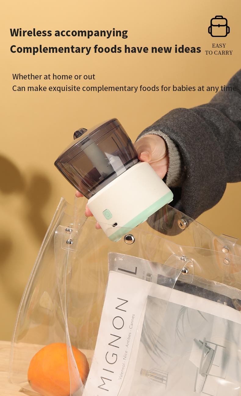 Multifunctional Food Processor - Cordless Electric Meat & Vegetable Grinder, Chopper, Meat Grinder, Dicer - Portable Mini Food Machine