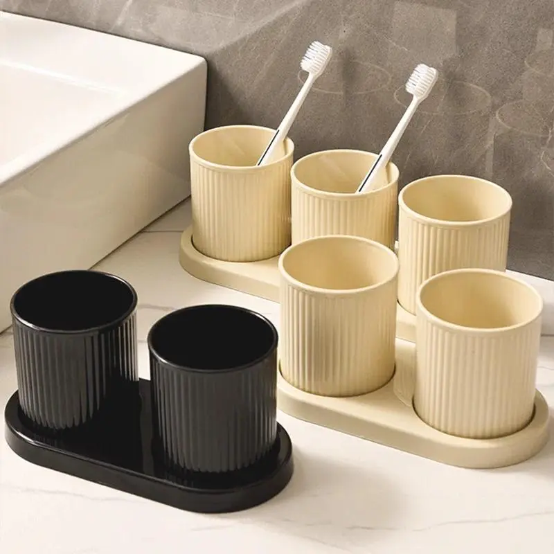 Bathroom Cup Simple Toothbrush Cup Hotel Gargle Cup Home Water Juice Cup Anti-fall Colorful Plastic Cup Bathroom Home Decor Gift