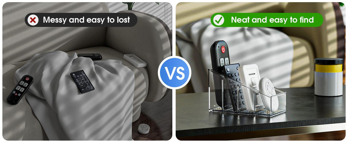 Remote Control Holder Transparent TV Remote Control Storage Box Household Small Plastic Storage Box, 1 Piece