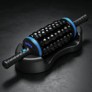 4-In-1 Electric Roller Muscle Massager, Adjustable Gears, Bidirectional Rotation, Portable Handheld Massage Tool for Athletes, Yoga Lovers, Office Workers