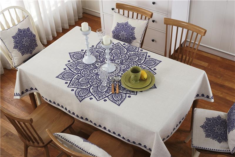 Imitation Linen Dining Chair Cushion, Seat Pad, Backrest Cushion, Pillowcase, Tablecloth, Multi-Purpose Cover Towel