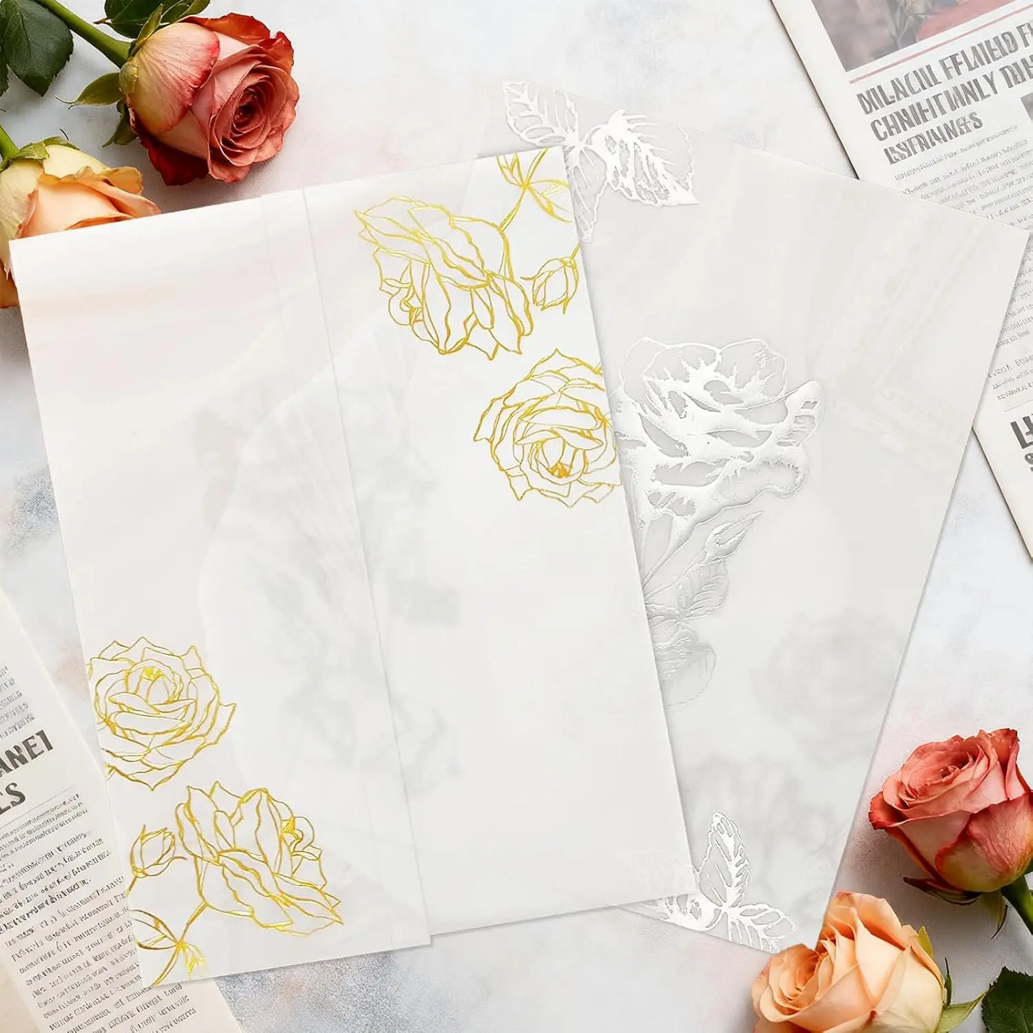 70 Pack Vellum Jackets for 5x7 Invitations | Pre Folded Vellum Paper 5x7 for Wedding Invitation Accessories, Translucent Wraps for Wedding Birthday  Shower