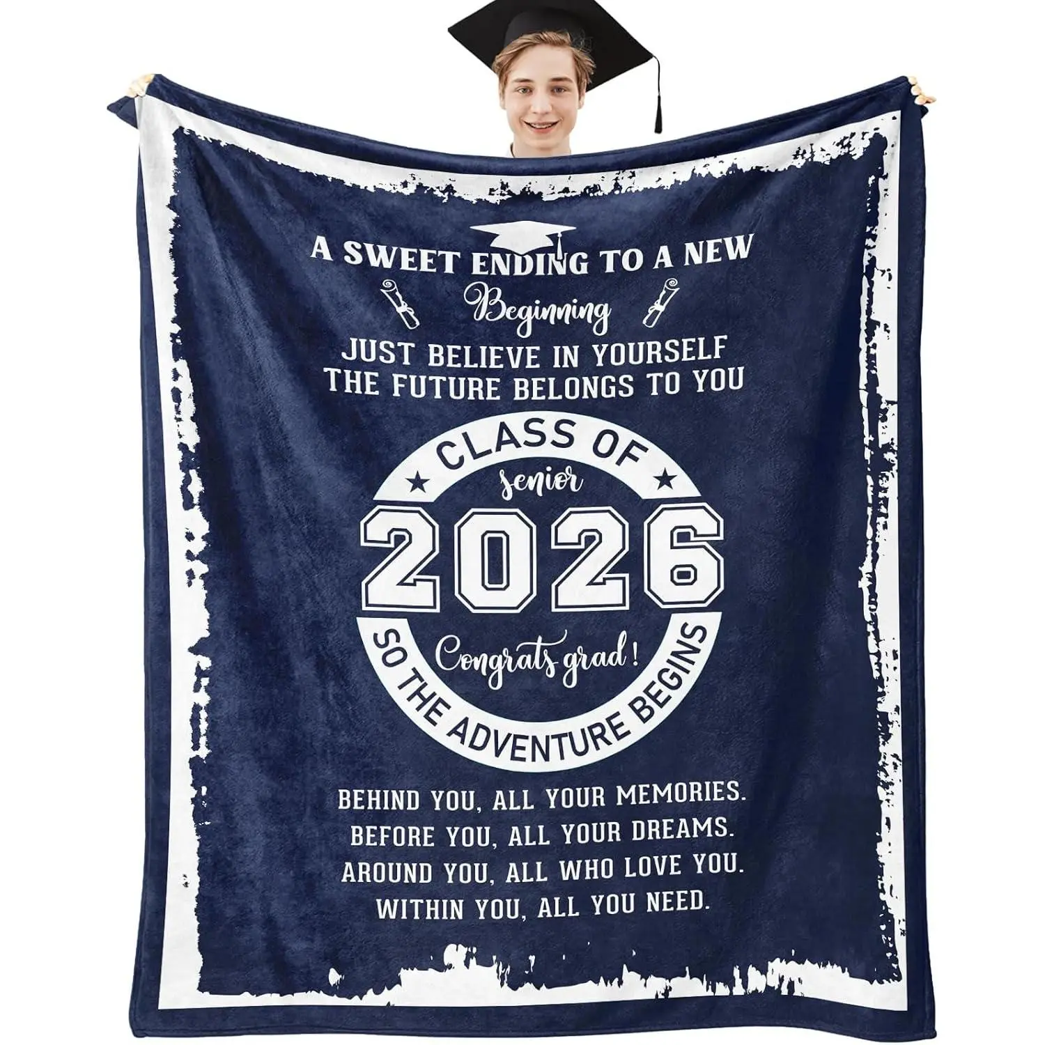 2026 Graduation Gifts for Boys/Him Blanket 50"X60", Class of 2026 Graduate Gift, PHD/College/High School/Masters Degree Graduation Gifts for Men/Male