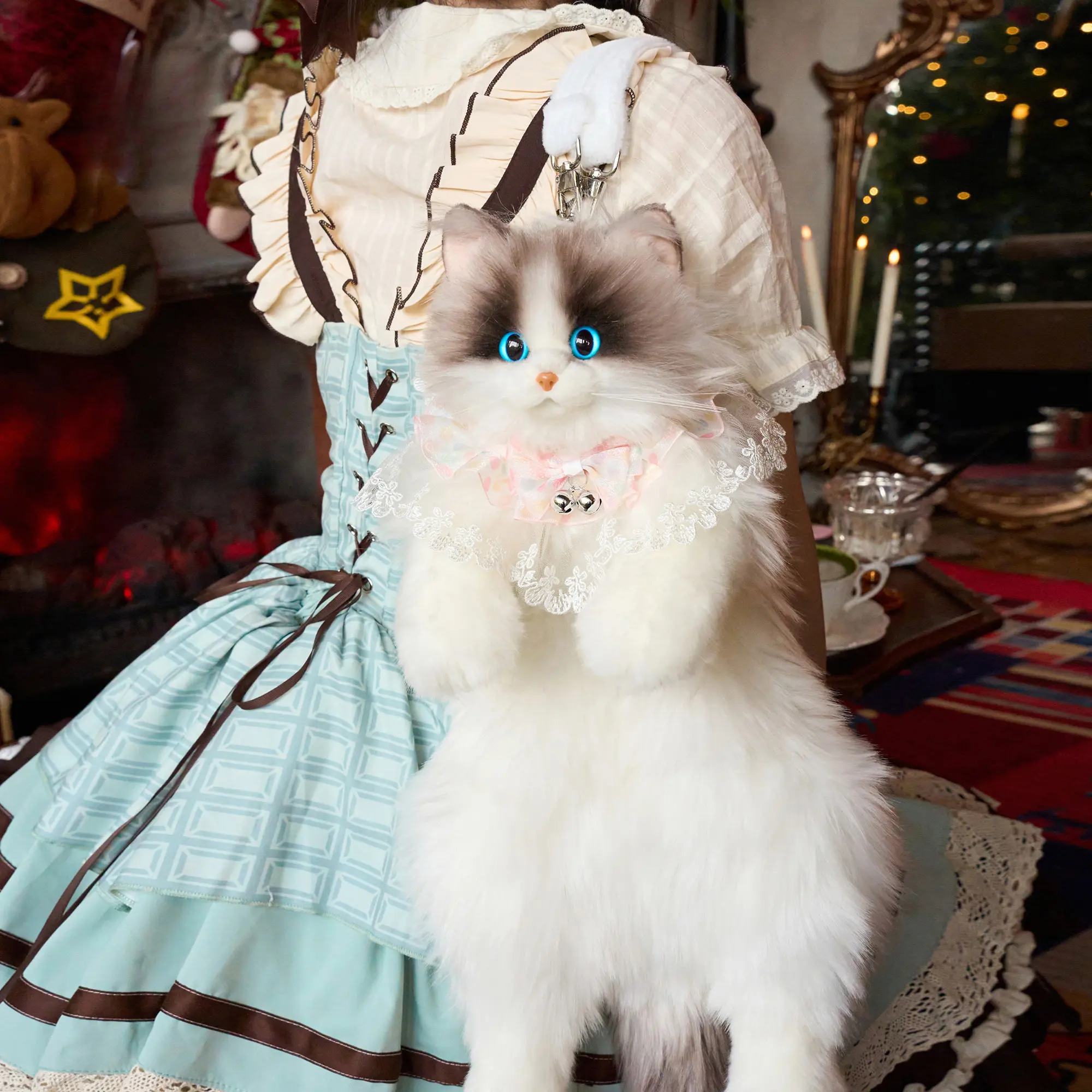 Simulated Sea Cat Plush Backpack, Kitten Doll, Stuffed Toy, Gift For Friends' Birthdays