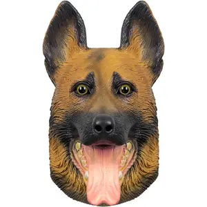 Dog Head Mask for Adult, Animal Costume Mask Halloween Latex Mask.