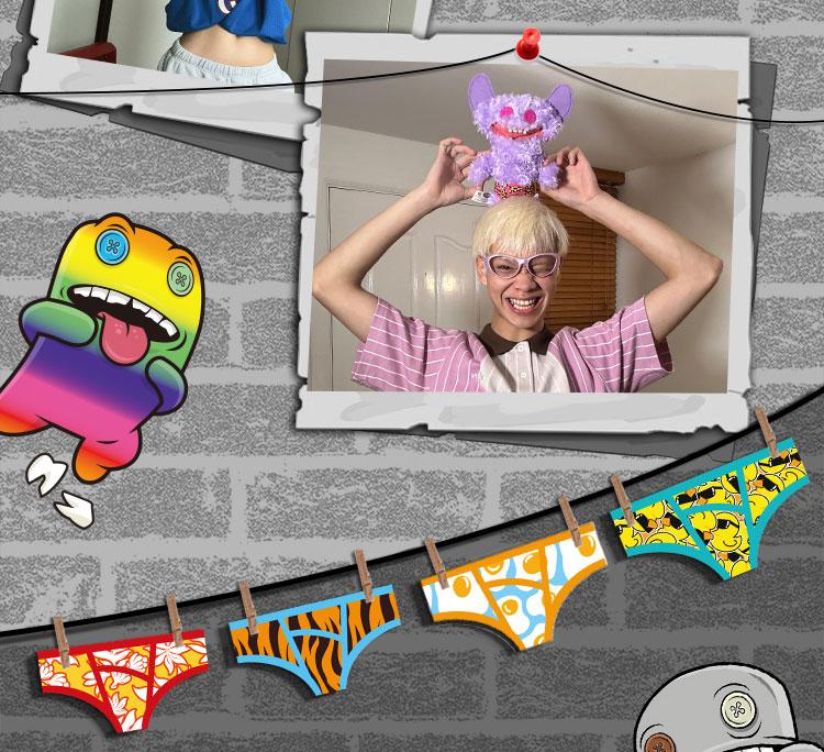 22cm Fuggler Funny Ugly Monster Plush – Soft Teeth Creature Doll, Underpants Series Style, Cute Cartoon Figure Toy for Kids Birthday Gifts