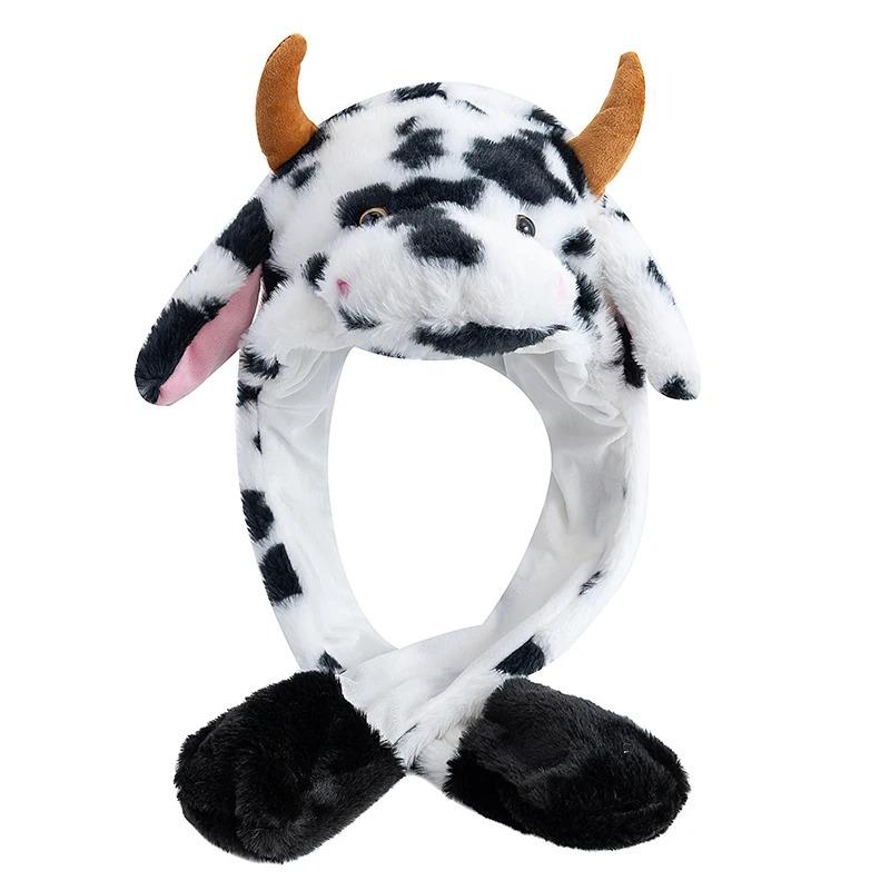 Hot Sale Unisex Funny Ear Hat Animal Style Couple Cute Ear Moving Up Cap Men Women Girls Rabbits Ears Plush Winter Lovely Hat ﻿