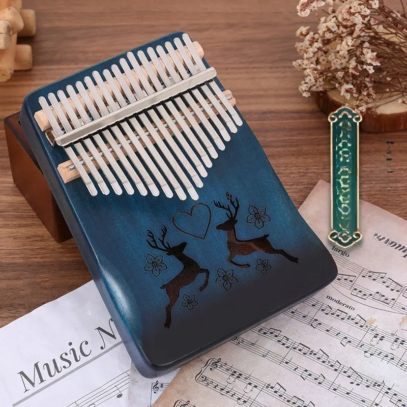 Zani Kalimba Thumb Piano, 21-Note Single Board, 17-Note Finger Guitar Instrument, Thumb Piano Musical Toy, Perfect for Kids & Adults