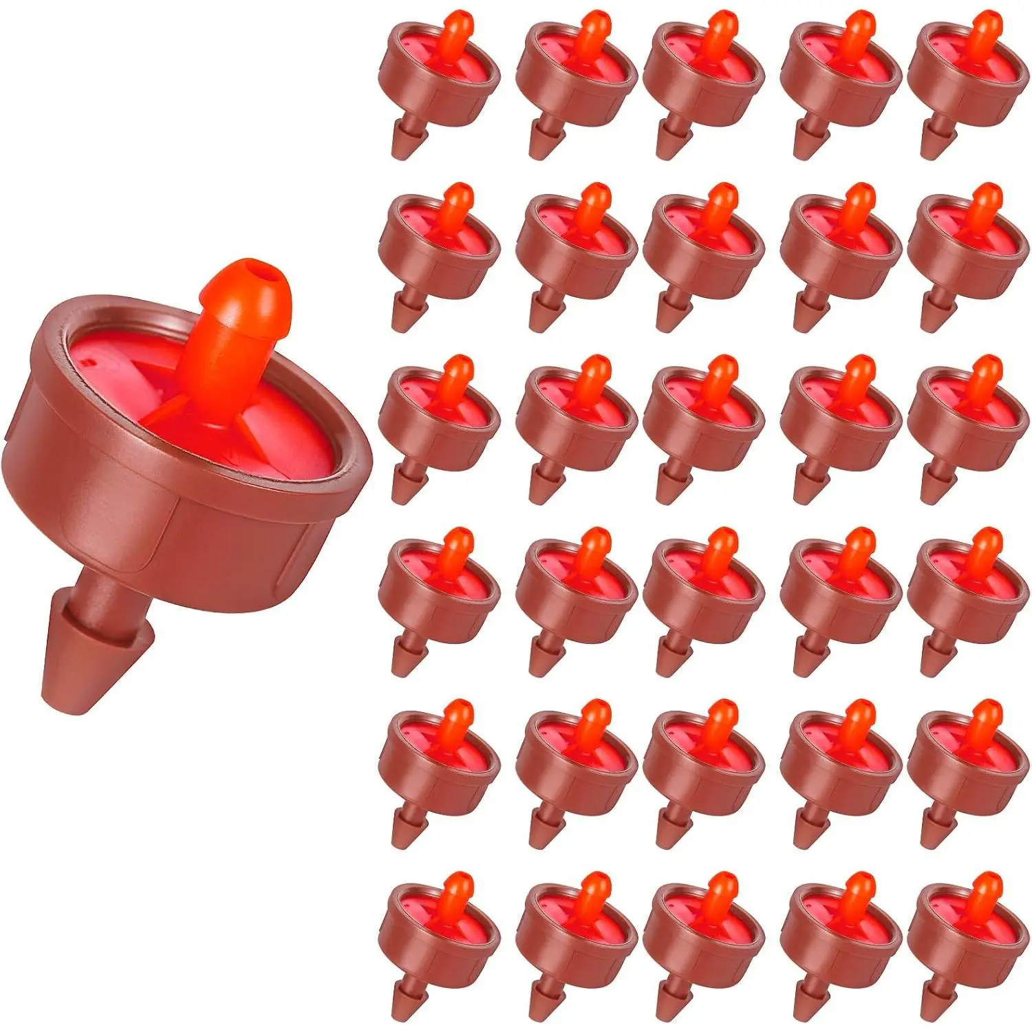 30 count 4 GPH  Compensating Drippers,4 GPH Drip Emitters | Spot Watering Dripper ,Constant Flow Outlet Drip Irrigation Emitters Heads for 1/4" Irrigation Tubing for Irrigation System