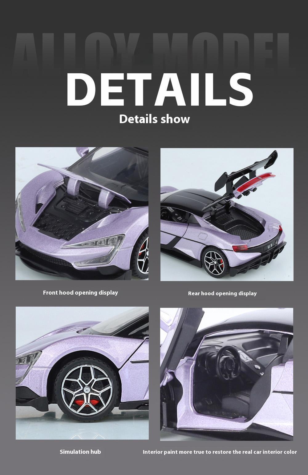 Simulation 1:32 YANGWANG - U9 Alloy Car Model, Game Vehicle Birthday Gift With Sound and Light Children's Toy Car Boy