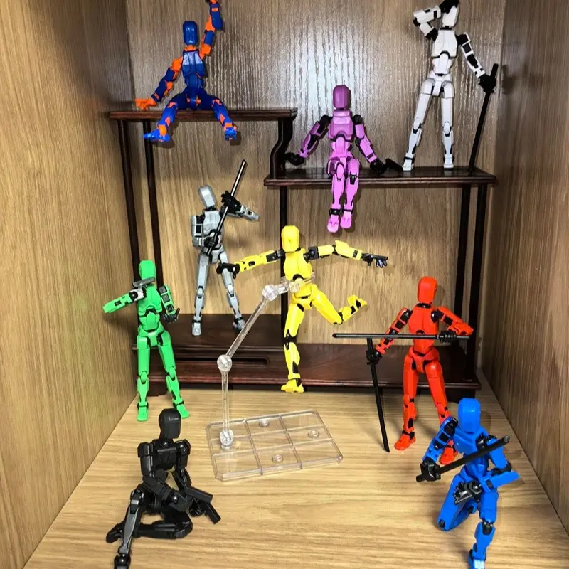10pcs Titan 13 Robot Collection, 3D Printed Multi-Joint Action Figures with Weapons, Perfect for Desktop Decoration and Gifts