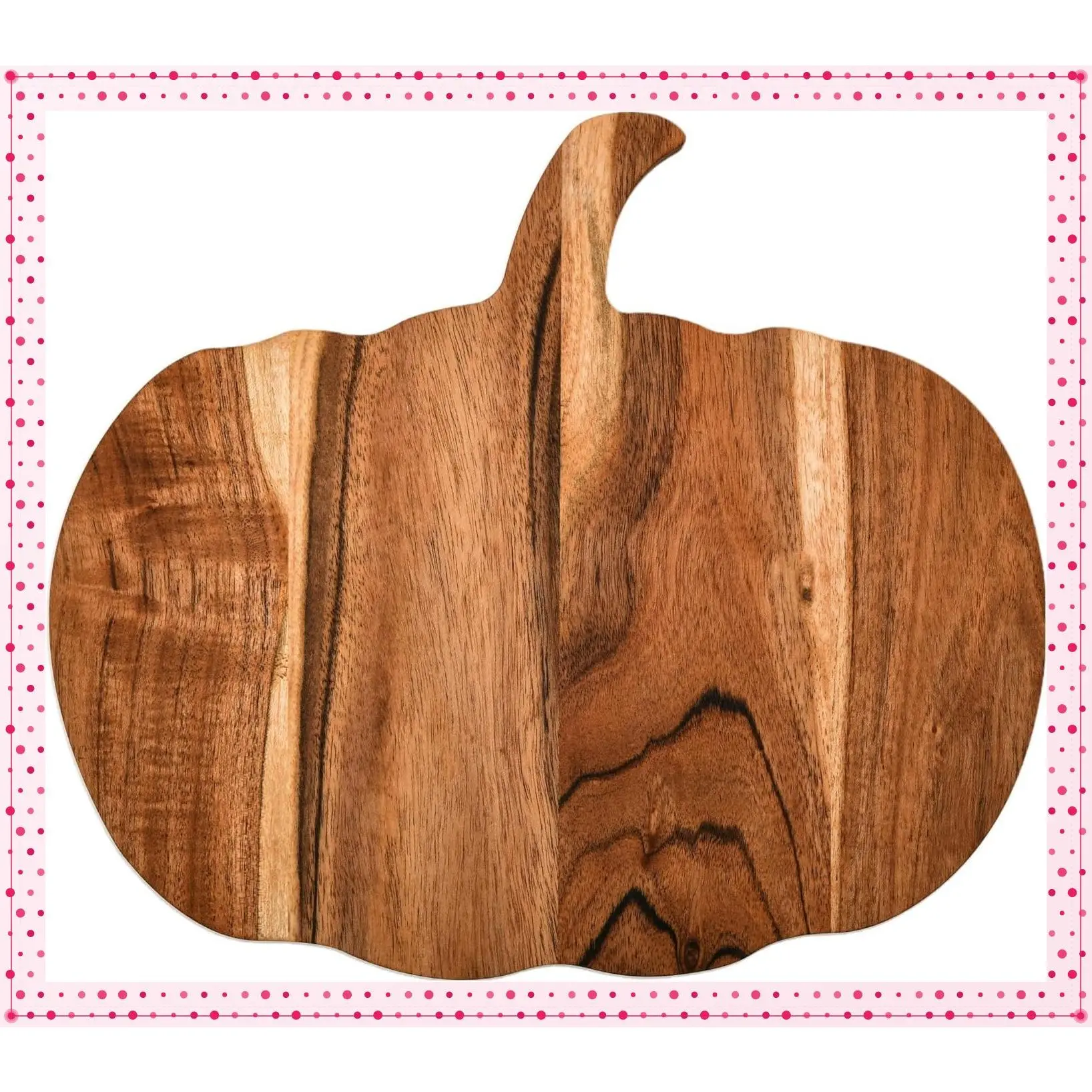 Halloween Pumpkin Shaped Wood Cutting Board with Handle, Gothic Charcuterie Board, Wooden Serving Platter for Kitchen Decoration, 12"L x 13"WGift