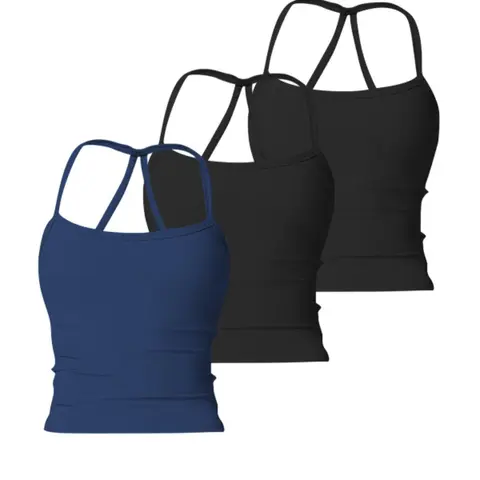 Women's Solid Color Racer Back Sports Tank Top, Quick Drying Breathable Comfortable Sports Top for Yoga Gym Workout, Ladies Sportswear for All Seasons, Summer Tops, Activewear Clothing, Sporty Tank Top