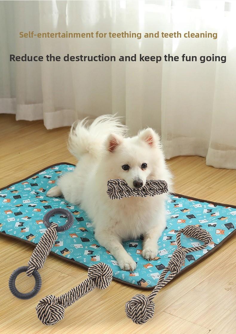 Pet Toy Braided Cotton Rope Chew & Teething Toy for Dogs, Self-Entertainment & Interactive Toy for Large Breeds