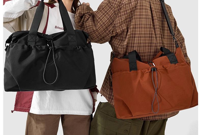 Dry Wet Separation Gym Bag Drawstring Design for Men Women Couples Expandable Casual Luggage Duffle Ideal for Short Trips Business Travel Yoga Swimming Workout Water Resistant Large Capacity Multi Compartment Lightweight Portable Sports Duffel with Shoe C