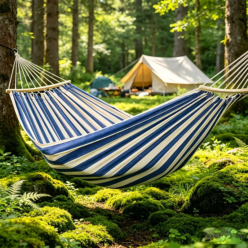 Extra-wide, luxurious and comfortable camping hammock, portable outdoor lazy hammock, leisure bed for camping, yard, and beach, Hammock For Outside hammock
