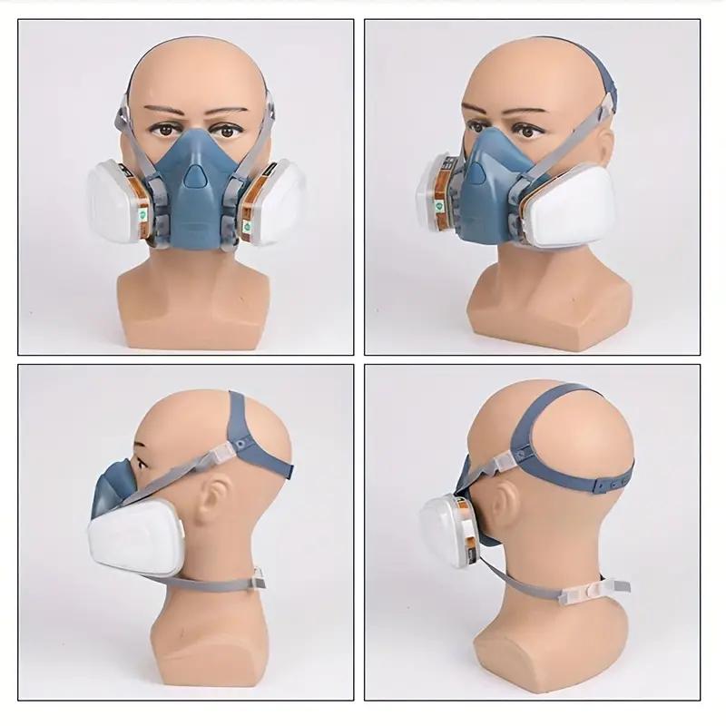 Reusable Half Face Mask with 2 Filter, Dustproof Gasproof Mask, Safety Mask for Paint, Woodworking, Construction, Polishing, Chemical, DIY
