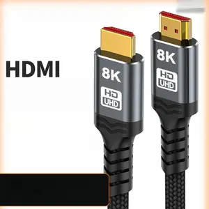 hdmi cable 48Gbps 6.6FT/2M,plug-an-play,braided cord,ultra HD,certified ultra high speed hdmi cable braided cord,compatible with roku  tv/ps5/hdtv/blu-ray