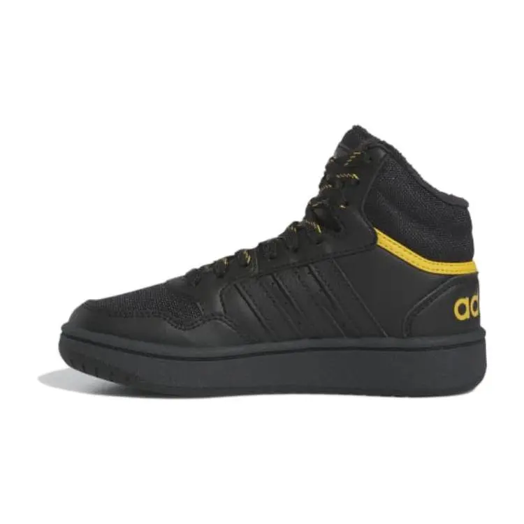 Adidas Hoops 3.0 Mid J 'Black Preloved Yellow' IF7736